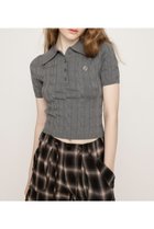 【スライ/SLY】のCABLE POLO KNIT トップス 人気、トレンドファッション・服の通販 founy(ファニー) ファッション Fashion レディースファッション WOMEN トップス・カットソー Tops/Tshirt ニット Knit Tops スラックス Slacks デニム Denim トレンド Trend フロント Front thumbnail T.GRY|ID: prp329100004523519 ipo3291000000031998424