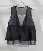 【フリークスストア/FREAK'S STORE】のオーガンジー レースレイヤードベスト ブラック|ID: prp329100004523520 ipo3291000000031998432