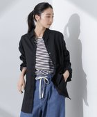 【ナノ ユニバース/nano universe】のAnti Smell Linen ベーシックワイドシャツ ブラック|ID: prp329100004523540 ipo3291000000031998563