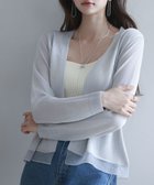 【セゾンドパピヨン/SAISON DE PAPILLON】のシアー裾サマーニットカーディガン 人気、トレンドファッション・服の通販 founy(ファニー) ファッション Fashion レディースファッション WOMEN トップス・カットソー Tops/Tshirt ニット Knit Tops カーディガン Cardigans インナー Inner カットソー Cut And Sew カーディガン Cardigan サマー Summer シアー Sheer シンプル Simple フロント Front ボレロ Bolero 夏 Summer 春 Spring S/S・春夏 Ss・Spring/Summer 透かし Watermark 長袖 Long Sleeve thumbnail グレー|ID: prp329100004523552 ipo3291000000031998650