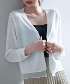 【セゾンドパピヨン/SAISON DE PAPILLON】のシアー裾サマーニットカーディガン 人気、トレンドファッション・服の通販 founy(ファニー) ファッション Fashion レディースファッション WOMEN トップス・カットソー Tops/Tshirt ニット Knit Tops カーディガン Cardigans インナー Inner カットソー Cut And Sew カーディガン Cardigan サマー Summer シアー Sheer シンプル Simple フロント Front ボレロ Bolero 夏 Summer 春 Spring S/S・春夏 Ss・Spring/Summer 透かし Watermark 長袖 Long Sleeve thumbnail ホワイト|ID: prp329100004523552 ipo3291000000031998651