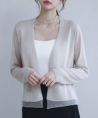 【セゾンドパピヨン/SAISON DE PAPILLON】のシアー裾サマーニットカーディガン 人気、トレンドファッション・服の通販 founy(ファニー) ファッション Fashion レディースファッション WOMEN トップス・カットソー Tops/Tshirt ニット Knit Tops カーディガン Cardigans インナー Inner カットソー Cut And Sew カーディガン Cardigan サマー Summer シアー Sheer シンプル Simple フロント Front ボレロ Bolero 夏 Summer 春 Spring S/S・春夏 Ss・Spring/Summer 透かし Watermark 長袖 Long Sleeve thumbnail ベージュ|ID: prp329100004523552 ipo3291000000031998652