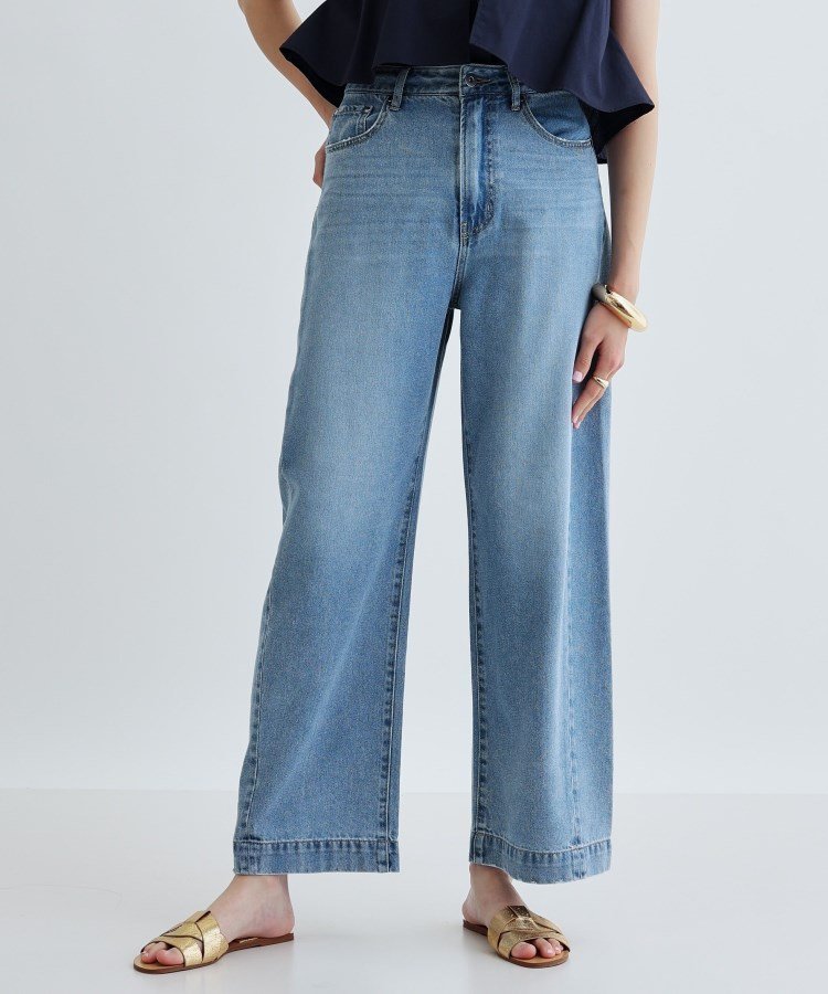 【インディヴィ/INDIVI】のサマーワイドデニム インテリア・キッズ・メンズ・レディースファッション・服の通販 founy(ファニー) 　ファッション　Fashion　レディースファッション　WOMEN　おすすめ　Recommend　サマー　Summer　シンプル　Simple　デニム　Denim　トレンド　Trend　ビッグ　Big　リラックス　Relax　ルーズ　Loose　ワイド　Wide　夏　Summer　ブルー|ID: prp329100004524241 ipo3291000000032002429