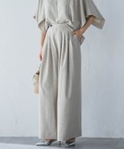 【ロートレ アモン/LAUTRE AMONT】のタックワイドパンツ≪セットアップ対応/洗濯機で洗える≫ 人気、トレンドファッション・服の通販 founy(ファニー) ファッション Fashion レディースファッション WOMEN セットアップ Setup パンツ Pants おすすめ Recommend セットアップ Set Up フロント Front メランジ Melange リアル Real 洗える Washable thumbnail ベージュ|ID: prp329100004524242 ipo3291000000032002434