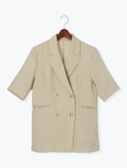 【テチチ/Te chichi】のハーフスリーブオーバーミドルジャケット《2025summer catalog item》 人気、トレンドファッション・服の通販 founy(ファニー) ファッション Fashion レディースファッション WOMEN アウター Coat Outerwear ジャケット Jackets 2025年 2025 2025春夏・S/S Ss,Spring/Summer,2025 ジャケット Jacket ダブル Double トレンド Trend リラックス Relax ワッシャー Washer 夏 Summer 雑誌 Magazine thumbnail ベージュ|ID: prp329100004524243 ipo3291000000032002435