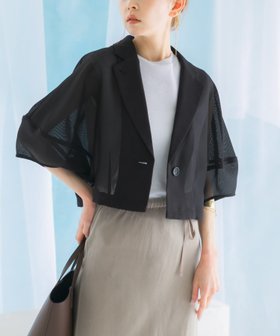 【アーバンリサーチ ロッソ/URBAN RESEARCH ROSSO】の『InRed6月号掲載』ウォッシャブルメッシュジャケット 人気、トレンドファッション・服の通販 founy(ファニー) 雑誌掲載アイテム Magazine Items ファッション雑誌 Fashion Magazines インレッド InRed ファッション Fashion レディースファッション WOMEN アウター Coat Outerwear ジャケット Jackets 2025年 2025 2025春夏・S/S Ss,Spring/Summer,2025 6月号 June Issue ショート Short ジャケット Jacket タンク Tank バランス Balance フォルム Form ボトム Bottom メッシュ Mesh 夏 Summer S/S・春夏 Ss・Spring/Summer 雑誌 Magazine |ID:prp329100004524246