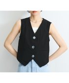 【ビッキー/VICKY】のリネンライクジレ≪セットアップ対応/手洗い可能≫ ブラック|ID: prp329100004524257 ipo3291000000032002492