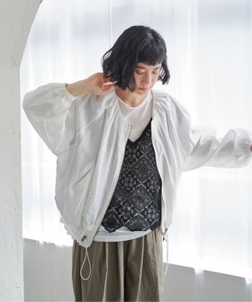 【エルビーシー/LBC】のシアーヘムドロストブルゾン 人気、トレンドファッション・服の通販 founy(ファニー) ファッション Fashion レディースファッション WOMEN アウター Coat Outerwear ブルゾン Blouson/Jackets ギャザー Gather シアー Sheer ブルゾン Blouson 春 Spring 羽織 Haori |ID:prp329100004524273