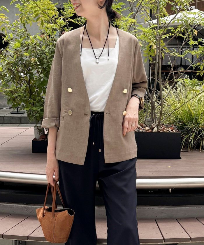 【ノーリーズ/NOLLEY'S】のサップノーカラージャケット インテリア・キッズ・メンズ・レディースファッション・服の通販 founy(ファニー) https://founy.com/ ファッション Fashion レディースファッション Ladies' Fashion Online アウター Coat Outerwear ジャケット Jackets ノーカラージャケット No Collar Leather Jackets アクセサリー Accessories カーディガン Cardigan ジャケット Jacket デニム Denim バングル Bangle ブレスレット Bracelet メタル Metal おすすめ Recommend ビジネス 仕事 通勤 Business 2025年 2025 2025春夏・S/S Ss,Spring/Summer,2025 |ID: prp329100004524279 ipo3291000000032628583