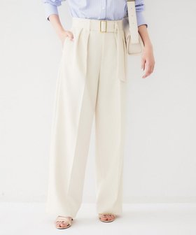【アンタイトル/UNTITLED】のベルト付き2タックパンツ 人気、トレンドファッション・服の通販 founy(ファニー) ファッション Fashion レディースファッション WOMEN パンツ Pants ベルト Belts おすすめ Recommend ツイル Twill ポケット Pocket 軽量 Lightweight |ID:prp329100004524285