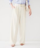 【アンタイトル/UNTITLED】のベルト付き2タックパンツ 人気、トレンドファッション・服の通販 founy(ファニー) ファッション Fashion レディースファッション WOMEN パンツ Pants ベルト Belts おすすめ Recommend ツイル Twill ポケット Pocket 軽量 Lightweight thumbnail アイボリー|ID: prp329100004524285 ipo3291000000032002597