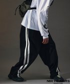【フリークスストア/FREAK'S STORE】のMR HEARTS ミスターハーツ WIDE SILHOUETTE SIDE LINE NYLON CURVED PANTS 【限定展開】 24SS ブラック|ID: prp329100004524291 ipo3291000000032002619