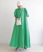 【コーナーズ/CORNERS】のCORNERS by yui ボリュームスリーブバックリボンワンピース 人気、トレンドファッション・服の通販 founy(ファニー) ファッション Fashion レディースファッション WOMEN ワンピース Dress 2022年 2022 2022 春夏 S/S Ss,Spring/Summer,2022 コラボ Collaboration リボン Ribbon thumbnail グリーン|ID: prp329100004524292 ipo3291000000032002625