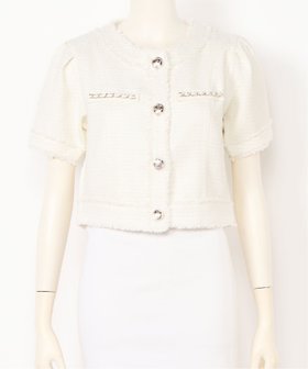 【リップサービス/LIP SERVICE】のLIP SERVICE/サマーツイードハーフジャケット 人気、トレンドファッション・服の通販 founy(ファニー) ファッション Fashion レディースファッション WOMEN アウター Coat Outerwear ジャケット Jackets インナー Inner クロップド Cropped コンパクト Compact サマー Summer シルバー Silver ジャケット Jacket スリーブ Sleeve ダウン Down チェック Check ツイード Tweed デニム Denim ハーフ Half ミックス Mix おすすめ Recommend |ID:prp329100004524308