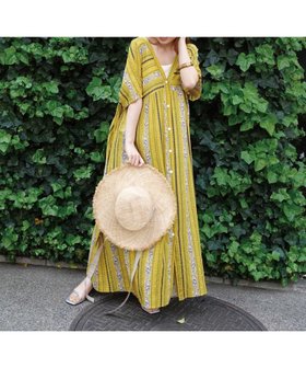 【コーナーズ/CORNERS】の3way花柄ストライプVネックワンピース 人気、トレンドファッション・服の通販 founy(ファニー) ファッション Fashion レディースファッション WOMEN ワンピース Dress インナー Inner オリエンタル Oriental シンプル Simple ストライプ Stripe デニム Denim バランス Balance プリント Print ホリデーシーズン Holiday ロング Long |ID:prp329100004524315