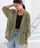 【ジャーナルスタンダード レリューム/JOURNAL STANDARD relume】の《追加》シアーテーラードジャケット カーキ|ID: prp329100004524324 ipo3291000000032002750