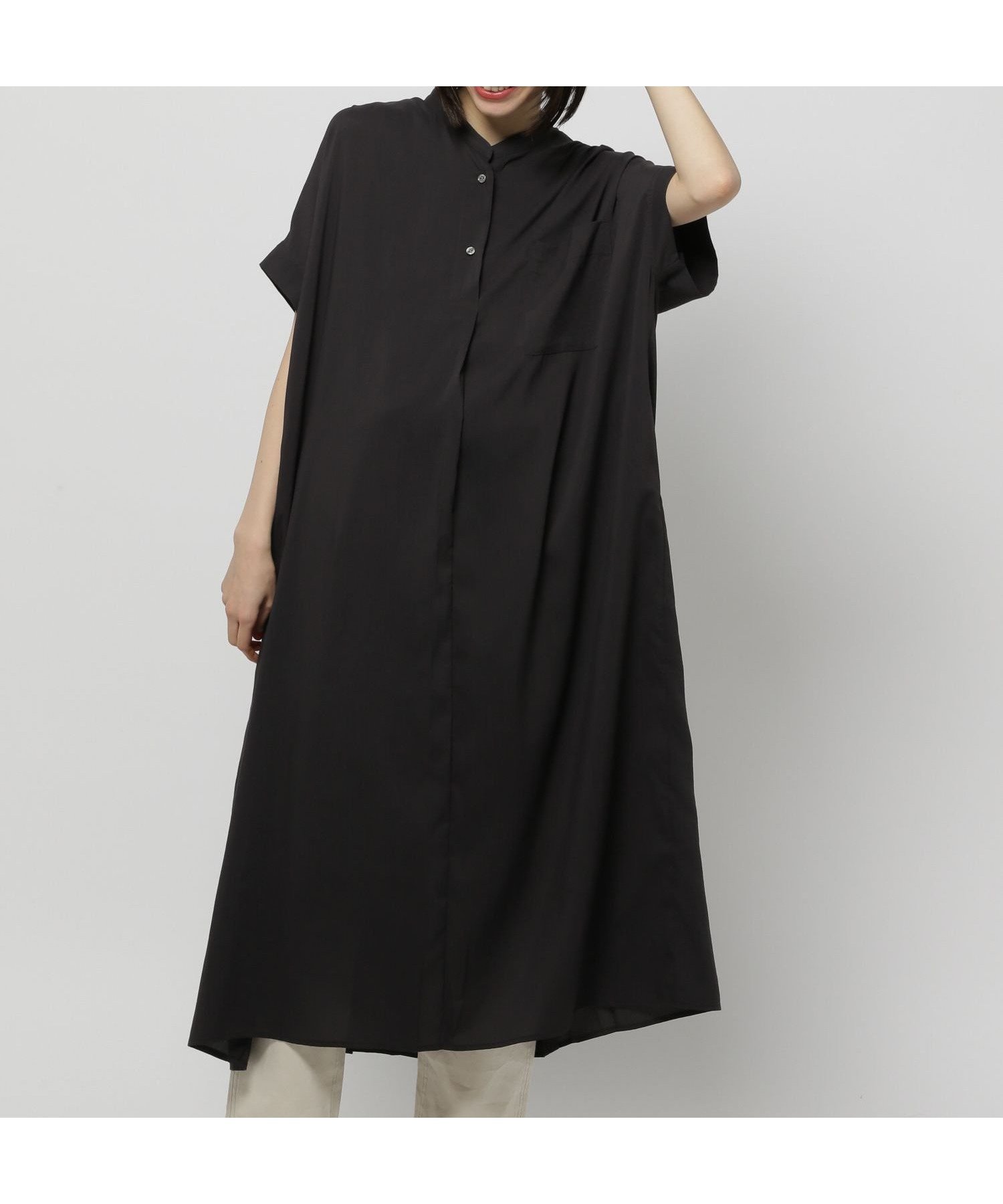 【ニコアンド/niko and】のコタットスッキリプリーツワンピース インテリア・キッズ・メンズ・レディースファッション・服の通販 founy(ファニー) 　ファッション　Fashion　レディースファッション　WOMEN　ワンピース　Dress　おすすめ　Recommend　シンプル　Simple　プリーツ　Pleats　エレガント 上品　Elegant　チャコール18|ID: prp329100004524328 ipo3291000000032002763