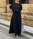 【シェトワ/Chez toi】のボリュームブラウス×フレアスカートSET ブラック|ID: prp329100004524333 ipo3291000000032002778