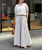 【シェトワ/Chez toi】のボリュームブラウス×フレアスカートSET ライトグレー|ID: prp329100004524333 ipo3291000000032002782
