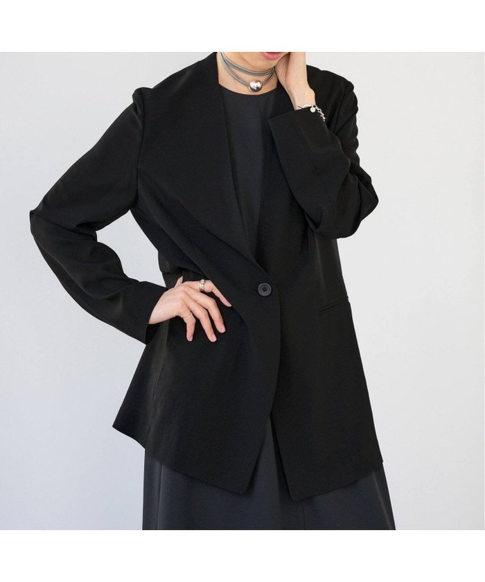 【イエナ/IENA】のドライトロ ノーカラージャケット インテリア・キッズ・メンズ・レディースファッション・服の通販 founy(ファニー) https://founy.com/ ファッション Fashion レディースファッション WOMEN アウター Coat Outerwear ジャケット Jackets ノーカラージャケット No Collar Leather Jackets 2025年 2025 2025春夏・S/S Ss,Spring/Summer,2025 カーディガン Cardigan ジャケット Jacket セットアップ Set Up バランス Balance 楽ちん Easy |ID: prp329100004524336 ipo3291000000032002789