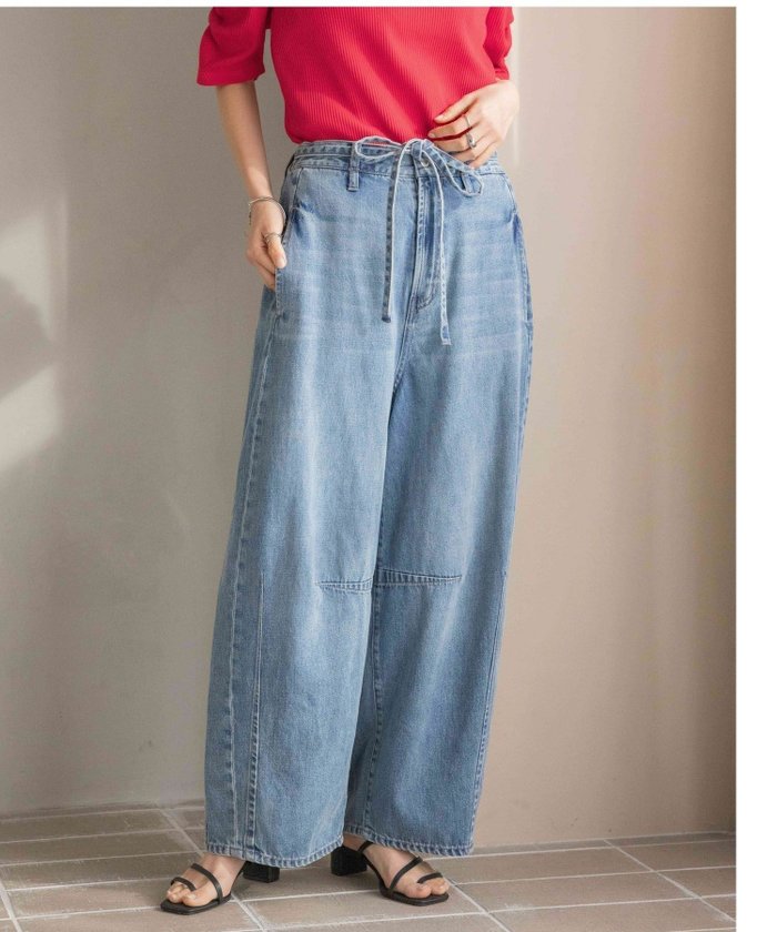 【ローリーズファーム/LOWRYS FARM】のイージーバレルデニムパンツ インテリア・キッズ・メンズ・レディースファッション・服の通販 founy(ファニー) https://founy.com/ ファッション Fashion レディースファッション WOMEN パンツ Pants デニムパンツ Denim Pants おすすめ Recommend カットソー Cut And Sew シューズ Shoes ショート Short デニム Denim トレンド Trend バランス Balance |ID: prp329100004524338 ipo3291000000032002798