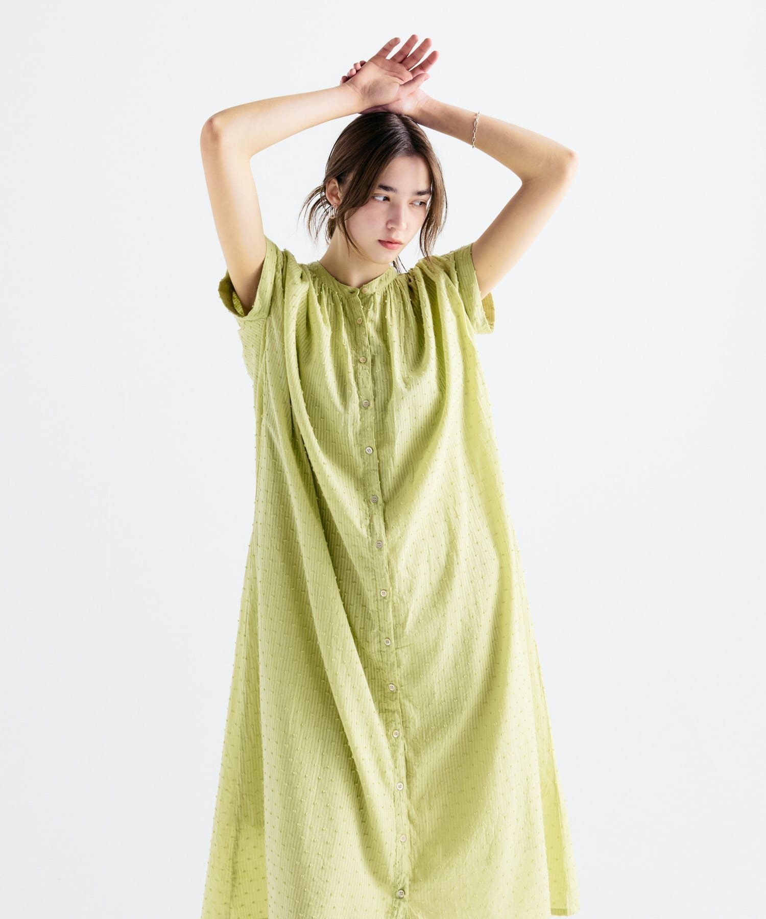 【サニーレーベル/Sonny Label / URBAN RESEARCH】のコットンストライプドビーギャザーワンピース 人気、トレンドファッション・服の通販 founy(ファニー) 　ファッション　Fashion　レディースファッション　Ladies' Fashion Online　ワンピース　Dress　2025年　2025　2025春夏・S/S　Ss,Spring/Summer,2025　おすすめ　Recommend　インド　India　ギャザー　Gather　シンプル　Simple　ストライプ　Stripe　デニム　Denim　ポケット　Pocket　リラックス　Relax　夏　Summer　S/S・春夏　Ss・Spring/Summer　 other-1|ID: prp329100004524347 ipo3291000000032624128