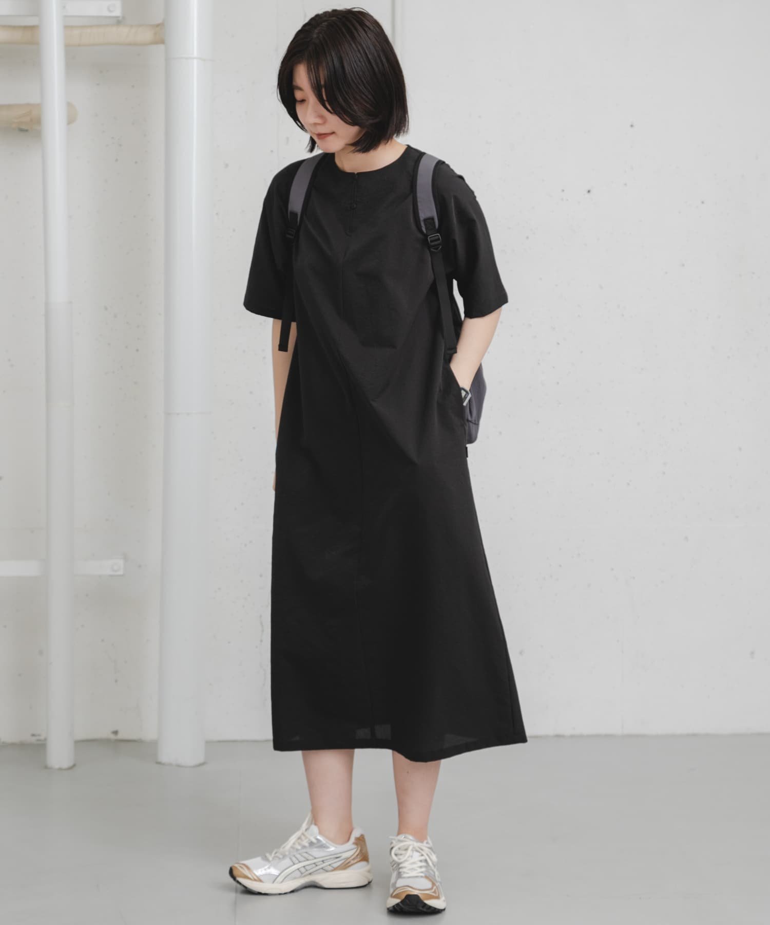 【アーバンリサーチ ドアーズ/URBAN RESEARCH DOORS】の『吸水速乾/軽量』DotAir ONEPIECE インテリア・キッズ・メンズ・レディースファッション・服の通販 founy(ファニー) 　ファッション　Fashion　レディースファッション　WOMEN　2025年　2025　2025春夏・S/S　Ss,Spring/Summer,2025　スピンドル　Spindle　プリント　Print　ループ　Loop　吸水　Water Absorption　夏　Summer　S/S・春夏　Ss・Spring/Summer　軽量　Lightweight　ブラック|ID: prp329100004524350 ipo3291000000032057043