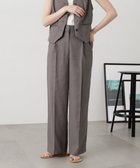 【エヌ ナチュラルビューティーベーシック/N.Natural Beauty basic】の麻混ワイドストレートパンツ《S Size Line》 グレー|ID: prp329100004524360 ipo3291000000032002907