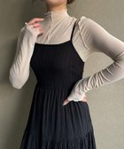 【ジュノア/JUNOAH】の楊柳バックリボンティアードキャミワンピース ブラック|ID: prp329100004524405 ipo3291000000032003085