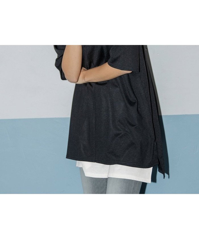【ラナン/Ranan】のレイヤード風ニットソー半袖チュニック インテリア・キッズ・メンズ・レディースファッション・服の通販 founy(ファニー) https://founy.com/ ファッション Fashion レディースファッション Ladies' Fashion Online トップス・カットソー Tops/Tshirt ニット Knit Tops チュニック Tunic ニットソー Knit Sew 人気 Popularity 半袖 Short Sleeve 夏 Summer |ID: prp329100004524409 ipo3291000000032532193