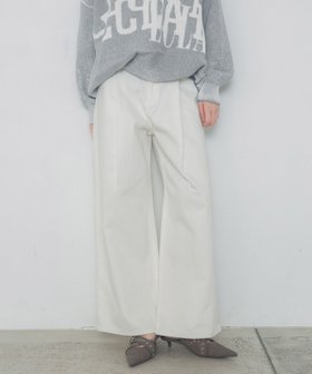 【ジーナシス/JEANASiS】のカラータックデニムワイドパンツ 人気、トレンドファッション・服の通販 founy(ファニー) ファッション Fashion レディースファッション WOMEN パンツ Pants ヴィンテージ Vintage カットソー Cut And Sew ジャケット Jacket スウェット Sweat デニム Denim ブリーチ Bleach おすすめ Recommend |ID:prp329100004524414