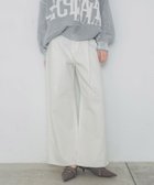 【ジーナシス/JEANASiS】のカラータックデニムワイドパンツ 人気、トレンドファッション・服の通販 founy(ファニー) ファッション Fashion レディースファッション WOMEN パンツ Pants ヴィンテージ Vintage カットソー Cut And Sew ジャケット Jacket スウェット Sweat デニム Denim ブリーチ Bleach おすすめ Recommend thumbnail ホワイト|ID: prp329100004524414 ipo3291000000032003121