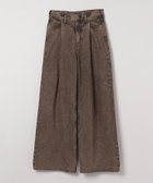 【ジーナシス/JEANASiS】のカラータックデニムワイドパンツ 人気、トレンドファッション・服の通販 founy(ファニー) ファッション Fashion レディースファッション WOMEN パンツ Pants ヴィンテージ Vintage カットソー Cut And Sew ジャケット Jacket スウェット Sweat デニム Denim ブリーチ Bleach おすすめ Recommend thumbnail ブラウン系その他|ID: prp329100004524414 ipo3291000000032003124