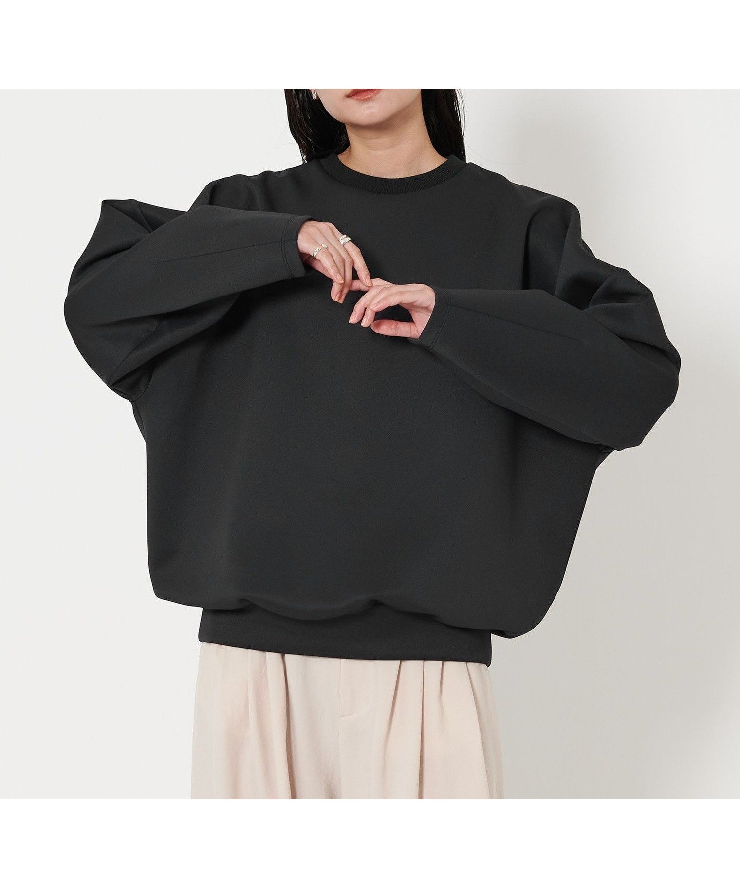【ユナイテッドアローズ/UNITED ARROWS】のMARW UNITED ARROWS ダンボール クルーネック プルオーバー インテリア・キッズ・メンズ・レディースファッション・服の通販 founy(ファニー) 　ファッション　Fashion　レディースファッション　WOMEN　トップス・カットソー　Tops/Tshirt　プルオーバー　Pullover　人気　Popularity　フォルム　Form　A/W・秋冬　Aw・Autumn/Winter・Fw・Fall-Winter　ビジネス 仕事 通勤　Business　BLACK|ID: prp329100004524436 ipo3291000000032003238