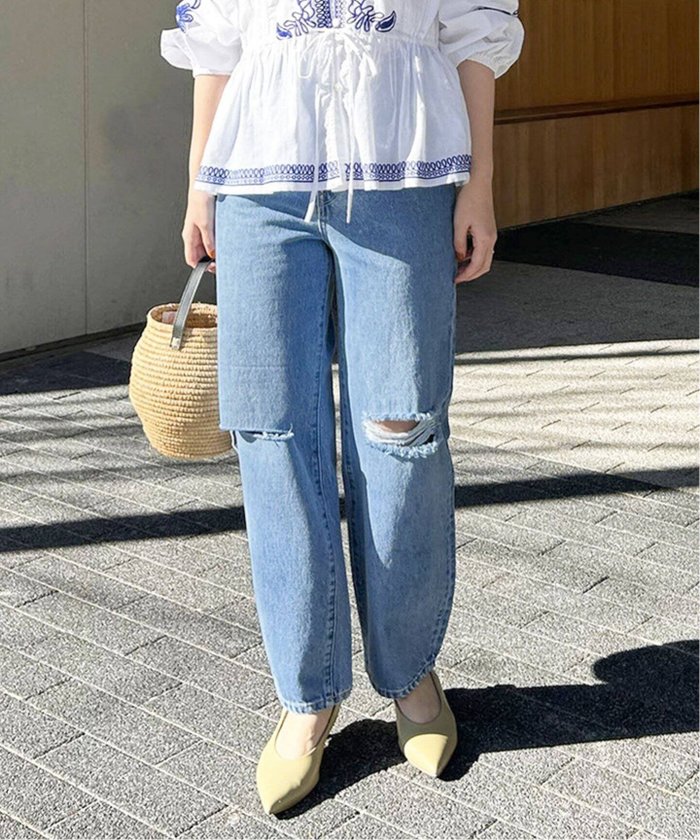 【スローブ イエナ/SLOBE IENA】のLE DENIM クラッシュカーブデニムパンツ インテリア・キッズ・メンズ・レディースファッション・服の通販 founy(ファニー) https://founy.com/ ファッション Fashion レディースファッション WOMEN パンツ Pants デニムパンツ Denim Pants 2023年 2023 2023-2024秋冬・A/W Aw/Autumn/Winter//Fw/Fall-Winter/2023-2024 ウォッシュ Wash ダメージ Damage デニム Denim トレンド Trend ベーシック Basic ミドル Middle 今季 This Season 春 Spring |ID: prp329100004524449 ipo3291000000032003285