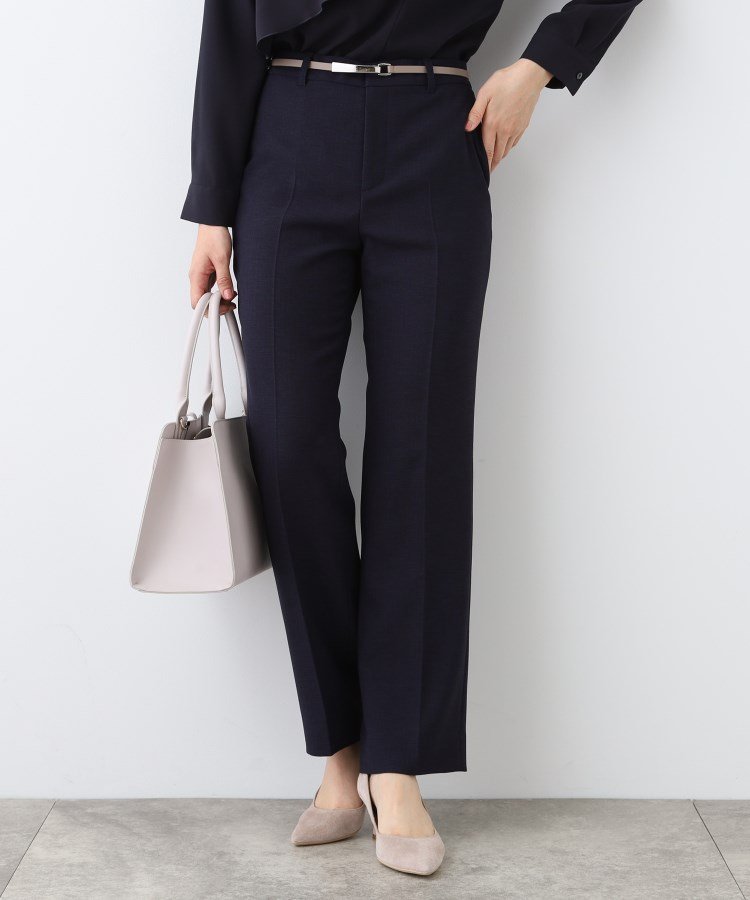 【インディヴィ/INDIVI】の春SALE!【洗える/スーツ】ストレートラインパンツ インテリア・キッズ・メンズ・レディースファッション・服の通販 founy(ファニー) 　ファッション　Fashion　レディースファッション　WOMEN　パンツ　Pants　スーツ　Suits　スーツパンツ　Pantsuit　春　Spring　洗える　Washable　吸水　Water Absorption　ジャケット　Jacket　ストレッチ　Stretch　ストレート　Straight　スーツ　Suit　セットアップ　Set Up　メランジ　Melange　無地　Plain Color　セレモニー　Ceremony　ビジネス 仕事 通勤　Business　ネイビー|ID: prp329100004524456 ipo3291000000032003313