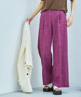 【ラコレ/LAKOLE】の麻タッチタックイージーパンツ 人気、トレンドファッション・服の通販 founy(ファニー) ファッション Fashion レディースファッション WOMEN パンツ Pants おすすめ Recommend フロント Front ベーシック Basic リネン Linen |ID:prp329100004524461
