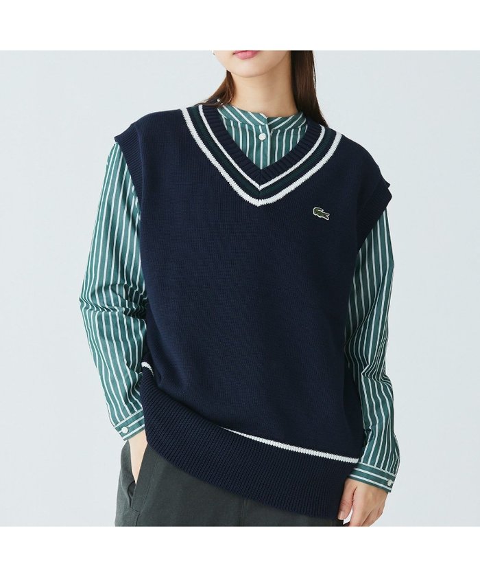 【ラコステ/LACOSTE】のコットンポリニットチルデンベスト インテリア・キッズ・メンズ・レディースファッション・服の通販 founy(ファニー) https://founy.com/ ファッション Fashion レディースファッション WOMEN アウター Coat Outerwear トップス・カットソー Tops/Tshirt ニット Knit Tops ベスト/ジレ Gilets/Vests ベーシック Basic |ID: prp329100004524463 ipo3291000000032003339
