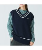 【ラコステ/LACOSTE】のコットンポリニットチルデンベスト ダークネイビー|ID: prp329100004524463 ipo3291000000032003342