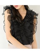 【スナイデル/SNIDEL】のノースリフリルブラウス BLK[009]|ID:prp329100004524465