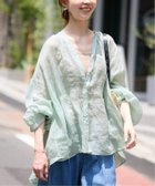 【スローブ イエナ/SLOBE IENA】のラミースキッパーシャツ 人気、トレンドファッション・服の通販 founy(ファニー) ファッション Fashion レディースファッション Ladies' Fashion Online トップス・カットソー Tops/Tshirt シャツ/ブラウス Shirts/Blouses 2025年 2025 2025春夏・S/S Ss,Spring/Summer,2025 ギャザー Gather シアー Sheer スキッパー Skipper リネン Linen 夏 Summer thumbnail グリーン|ID: prp329100004524496 ipo3291000000032627789