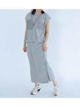 【ラシュッド/LASUD】のVネックベストレイヤードワンピース 人気、トレンドファッション・服の通販 founy(ファニー) ファッション Fashion レディースファッション Ladies' Fashion Online アウター Coat Outerwear サンダル Sandals スニーカー Sneakers ドッキング Docking ベスト Vest 今季 This Season |ID:prp329100004524497