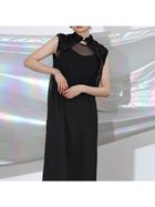 【ラシュッド/LASUD】のシャギーショルダーノースリーブワンピース 人気、トレンドファッション・服の通販 founy(ファニー) ファッション Fashion レディースファッション Ladies' Fashion Online ワンピース Dress シンプル Simple ハイネック High Neck thumbnail ブラック|ID: prp329100004524503 ipo3291000000032666736