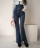【リップサービス/LIP SERVICE】のLIP SERVICE/センタースリットフレアデニムパンツ 人気、トレンドファッション・服の通販 founy(ファニー) ファッション Fashion レディースファッション WOMEN パンツ Pants デニムパンツ Denim Pants おすすめ Recommend インディゴ Indigo クロップド Cropped スリット Slit センター Center トレンド Trend フィット Fit フレア Flare ブリーチ Bleach プレート Plate ボトム Bottom ポケット Pocket マニッシュ Mannish ロング Long 夏 Summer 春 Spring S/S・春夏 Ss・Spring/Summer thumbnail インディゴ|ID: prp329100004524520 ipo3291000000032003552