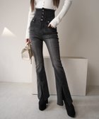 【リップサービス/LIP SERVICE】のLIP SERVICE/センタースリットフレアデニムパンツ 人気、トレンドファッション・服の通販 founy(ファニー) ファッション Fashion レディースファッション WOMEN パンツ Pants デニムパンツ Denim Pants おすすめ Recommend インディゴ Indigo クロップド Cropped スリット Slit センター Center トレンド Trend フィット Fit フレア Flare ブリーチ Bleach プレート Plate ボトム Bottom ポケット Pocket マニッシュ Mannish ロング Long 夏 Summer 春 Spring S/S・春夏 Ss・Spring/Summer thumbnail グレー|ID: prp329100004524520 ipo3291000000032003555