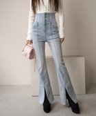 【リップサービス/LIP SERVICE】のLIP SERVICE/センタースリットフレアデニムパンツ 人気、トレンドファッション・服の通販 founy(ファニー) ファッション Fashion レディースファッション WOMEN パンツ Pants デニムパンツ Denim Pants おすすめ Recommend インディゴ Indigo クロップド Cropped スリット Slit センター Center トレンド Trend フィット Fit フレア Flare ブリーチ Bleach プレート Plate ボトム Bottom ポケット Pocket マニッシュ Mannish ロング Long 夏 Summer 春 Spring S/S・春夏 Ss・Spring/Summer thumbnail ブリーチ|ID: prp329100004524520 ipo3291000000032003558