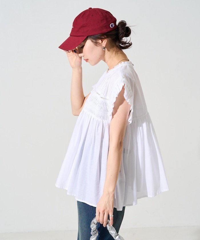 【フリークスストア/FREAK'S STORE】の限定展開 インド ボイル ピンタック ギャザー フリル ブラウス 25SS インテリア・キッズ・メンズ・レディースファッション・服の通販 founy(ファニー) 　ファッション　Fashion　レディースファッション　WOMEN　トップス・カットソー　Tops/Tshirt　シャツ/ブラウス　Shirts/Blouses　イエロー　Yellow　インド　India　ギャザー　Gather　ショート　Short　フェミニン　Feminine　フリル　Frills　フロント　Front　S/S・春夏　Ss・Spring/Summer　夏　Summer　2025年　2025　2025春夏・S/S　Ss,Spring/Summer,2025　オフホワイト|ID: prp329100004524521 ipo3291000000032212899