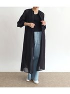 【ラシュッド/LASUD】のシアーコットンシャツワンピース ブラック|ID: prp329100004524527 ipo3291000000032299869