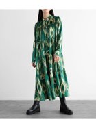 【ラシュッド/LASUD】のアートペイントティアードワンピース グリーン|ID: prp329100004524539 ipo3291000000032722487