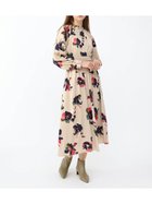 【ラシュッド/LASUD】のフラワーペイントバックリボンワンピース ベージュ系|ID: prp329100004524542 ipo3291000000032722513